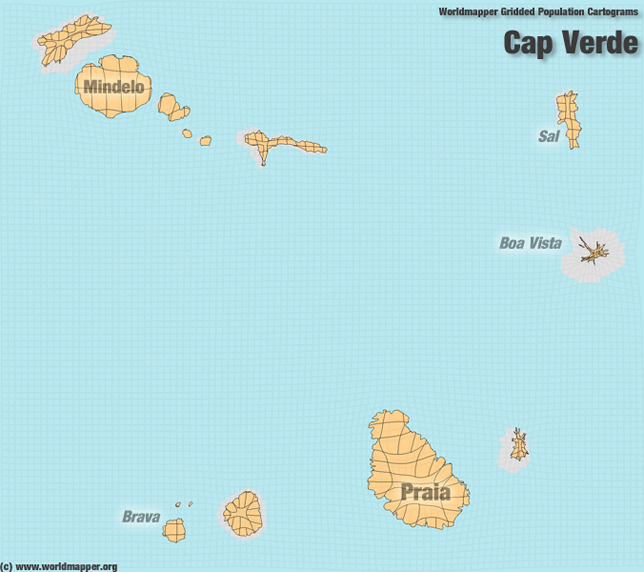 Kap Verde Bevölkerung Verteilung